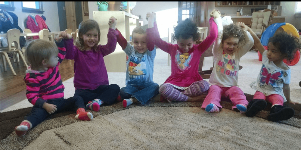 Candid photo of children playing