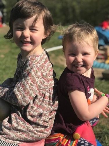 Portrait of two smiling kids